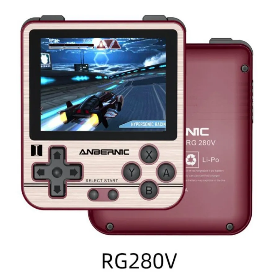 ANBERNIC RG280V Portable Gra Gracze Open Source 2.8 Inch IPS Mini Handheld Games Console 128g 10000+ PS FC Retro Gracz Gracz Pudełko Kids Children Gifts