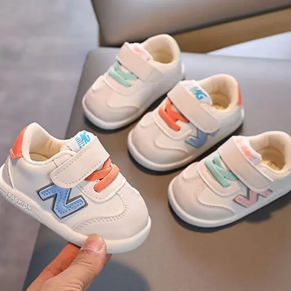 Designer Jungen Mädchen Lauflernschuhe für Babys, Kleinkinder, Kinder, Frühling und Herbst, weicher Boden, atmungsaktiv, Sport, kleine Babyschuhe, 0–1–2 Jahre alt, EU-Größe 16–20