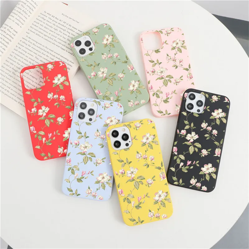 Summer Flowers Soft TPU przypadki dla Xiaomi Mi PoCo X3 Pro NFC F3 A3 Redmi Note 10 9 9s 9t 8t 8 9a 7a 7 10t Lite Capa Cover