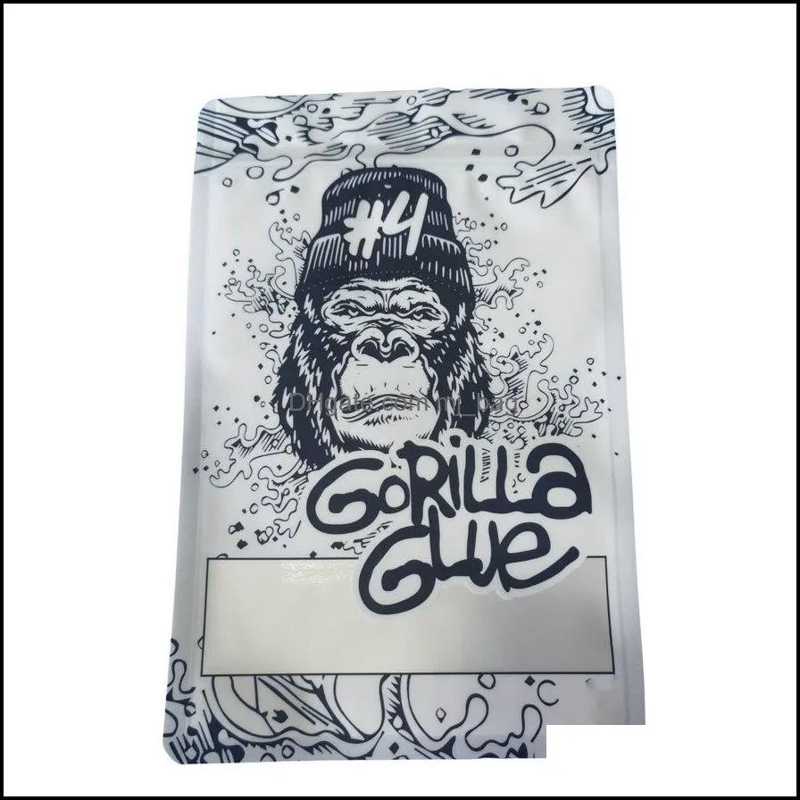 Empty 28g 1oz Package Smell Proof Mylar Bag Zaza Cookie Backpackboyz Gorilla Glue Packaging Bags jllody