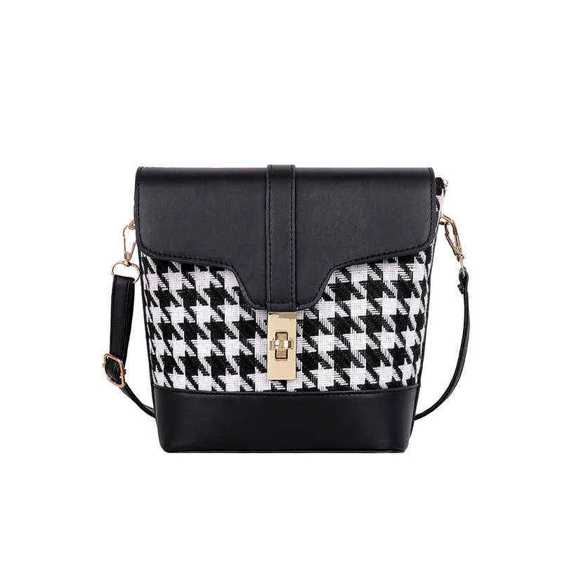 Boodschappentassen retro plaid tas damesmode online beroemdheid One Should Slung Bucket tas 220331