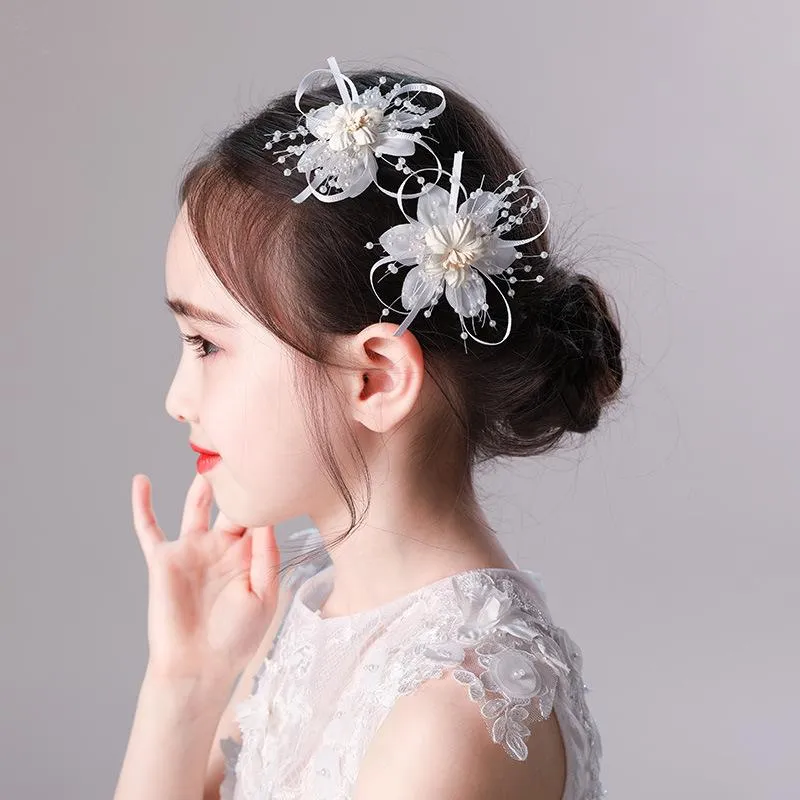 Accessoires cheveux 2022 enfants perle fleur Clips tout-petits filles épingles à cheveux coréen Barrettes mariage enfants