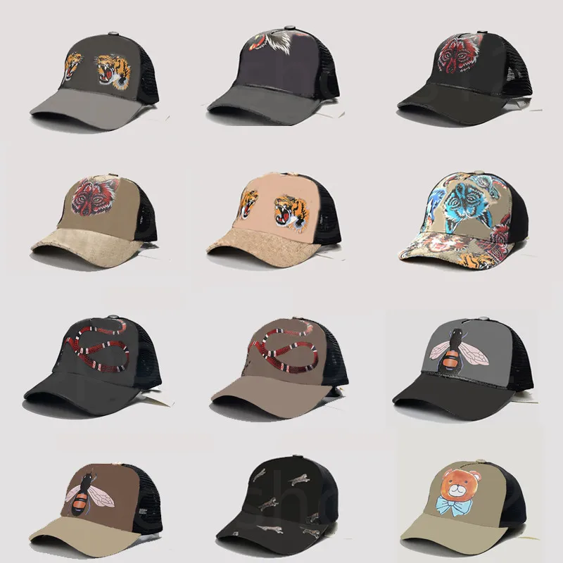 Groothandel Tigher Animal Cap Geborduurde Snake Hat Merk Baseball Hoeden voor mannen en vrouwen Mix Order