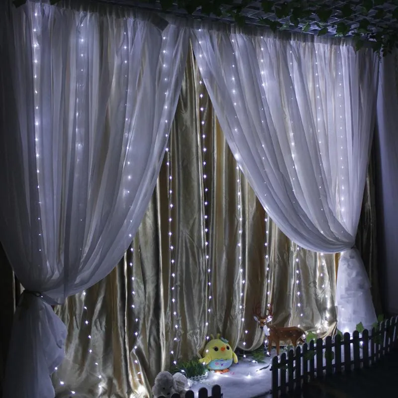 Cordes couleur lampe à LED chaîne Ins lumières de noël fête d'anniversaire décoration vacances rideau mariage fée LightLED