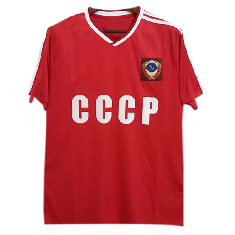 Retro ZSRR CCCP Soccer Jersey - Polyester Football Shirt For Men - 1986, 1990, 2024 Designs - Oddychające, anty -palujące, anty -Shrink - Dostępne Retro ZSRR CCCP Soccer Jersey - Polyester Football Shirt For Men - 1986, 1990, 2024 Designs - Oddychające, anty -palujące, anty -Shrink - Dostępne