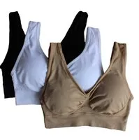 ahh bra with removable bra pads two layer Genie Bra women sp...