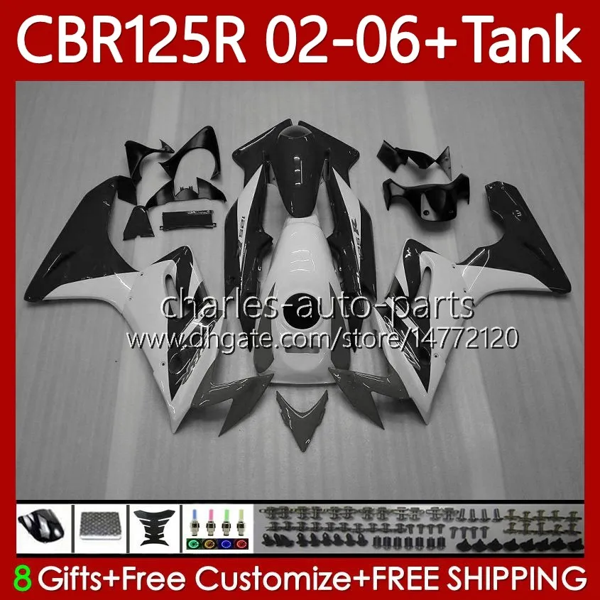 + Tank OEM Perileri için Honda CBR 125R CBR 125 R CC CBR125R Beyaz Gri 2002 2003 2004 2005 2006 Vücut 124NO.94 CBR-125 CBR125RR 02-06 CBR-125R 125CC 02 03 04 05 06 Karoseri