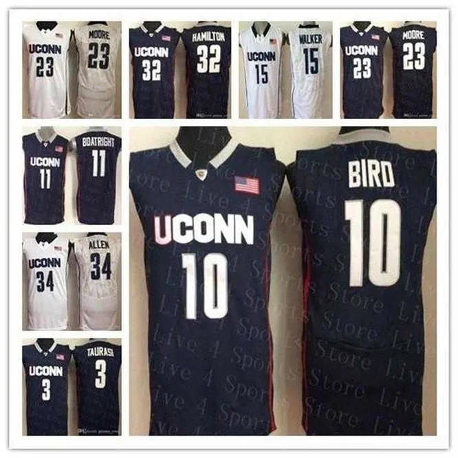 XFLSP uconn Huskies College Basketball 15 Kemba Walker 11 Boatright 32 Hamilton 34 Ray Allen 10 Sue Bird 3 Taurasi 30 Stewart 23 Maya Moore Jersey