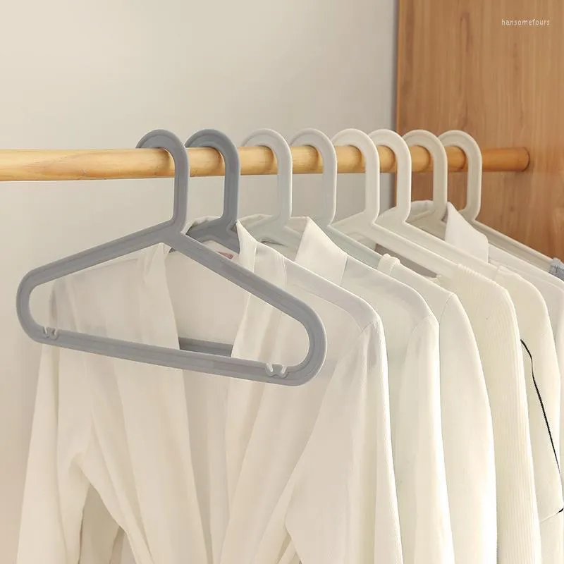 10pcs Non Slip Clothes Hanger Scarf Rack Plastic Adult Coat Clothing Storage Organizer Seamless Home Decor Tool Hangers & Racks