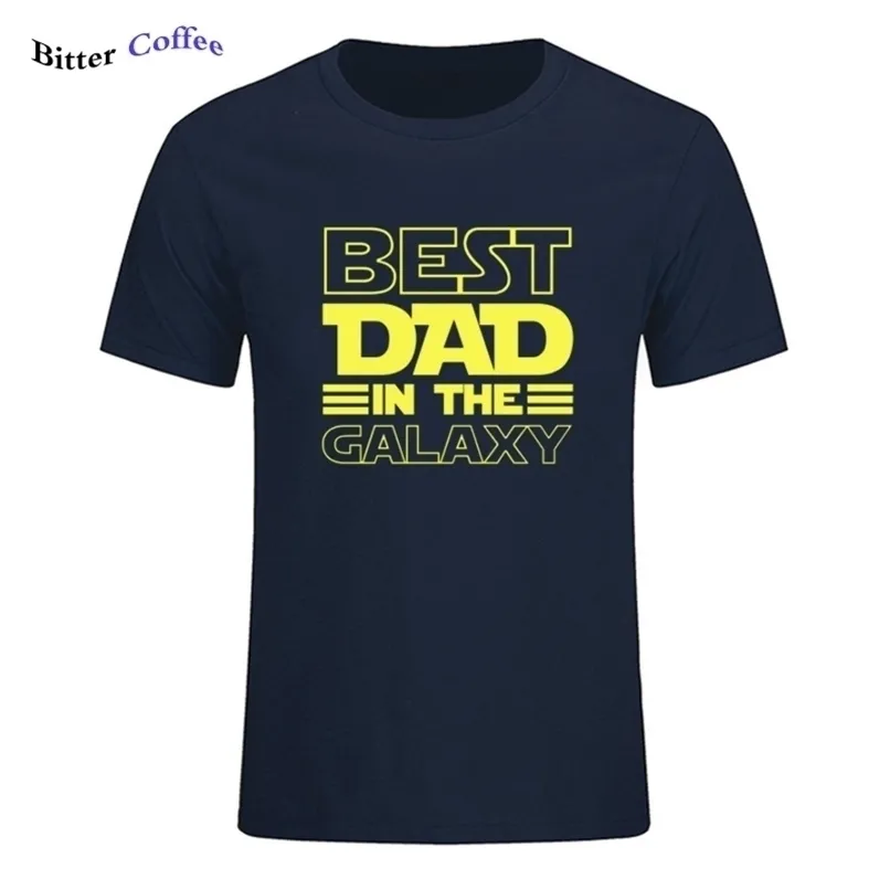 Papa dans la galaxie t-shirt drôle fête des pères présent cadeaux d'anniversaire pour hommes mari été coton t-shirt t-shirt 220527