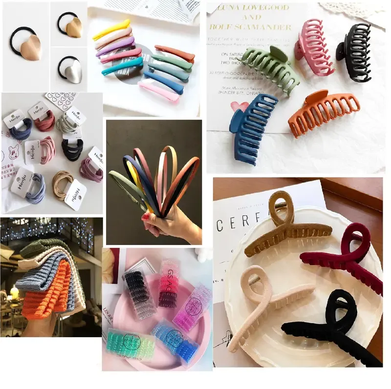 Een grote kom haarclips Hair-Clip Hair-Gelt Haarspeld Haarband en snoepkleur Basis Haartouw Kleur Haren Cirkel Hoofd Touwen Bindende haren-rubberbanden