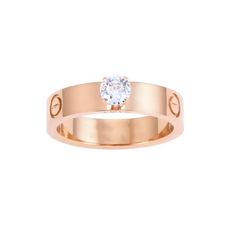 Tre färgguld Ring European And American Men's and Women's High-end Fashion Brand Smycken Gift