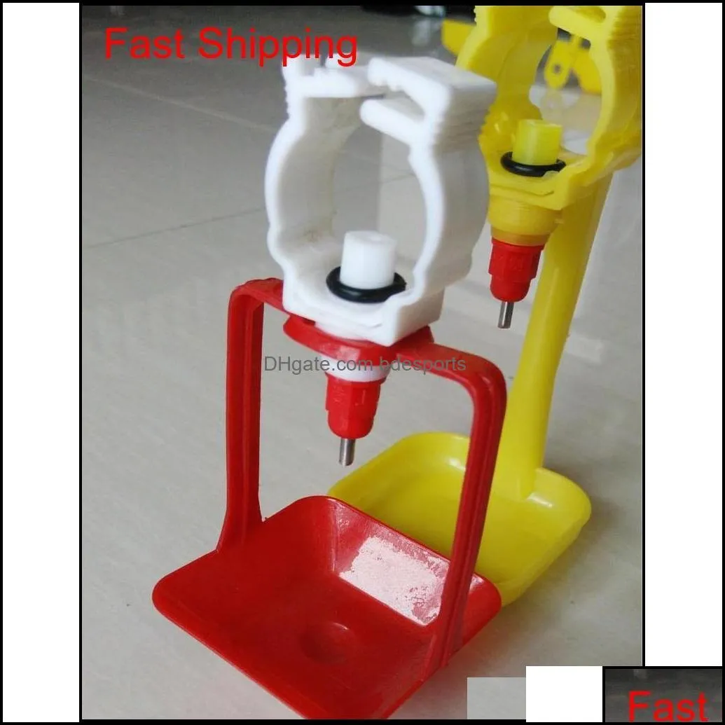 Cute Chicken Nipple Water Drinker Poultry Feeder Drinkers Waterer Duck Hen Watering Cups Pet qylnPx packing2010