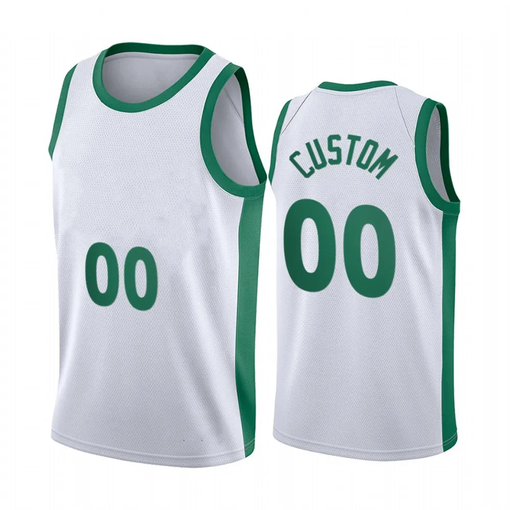 Imprimé Boston Custom DIY Design Maillots de basket-ball Personnalisation Uniformes d'équipe Imprimer Personnalisé n'importe quel nom Numéro Hommes Femmes Enfants Jeunesse Blanc Jersey