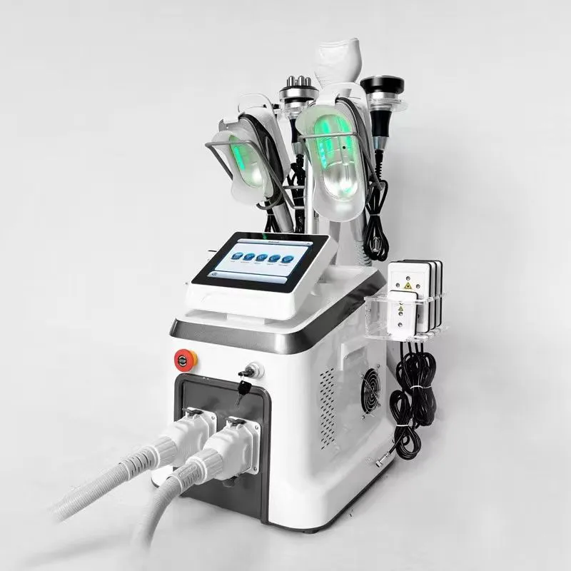 360 درجة تبريد الدهون تجميد آلة التخسيس cryolipolysis جسم وجه RF الموجات فوق الصوتية ليزر ليزر 40K التجويف