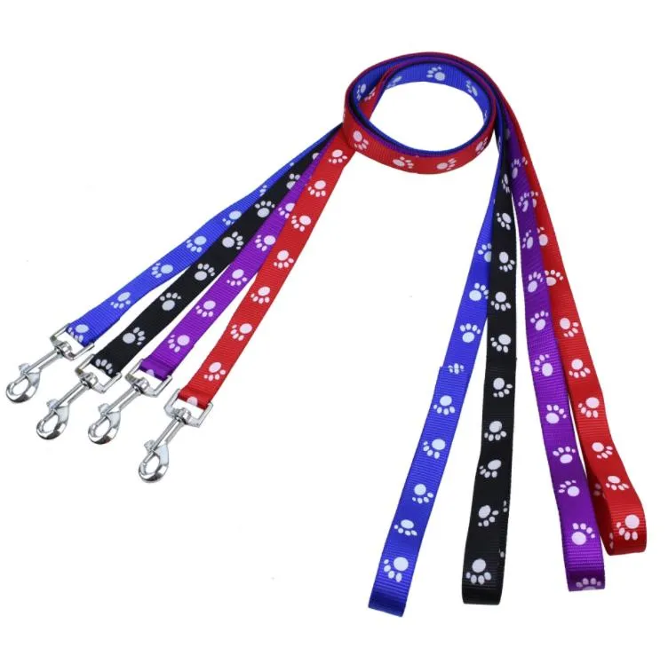 120 cm de long de haute qualité en nylon de haute qualité pour chiens de compagnie laisses pour la formation quotidienne de marche 4 couleurs crochet pivotant laisses pour chiens de compagnie DHL SN6650