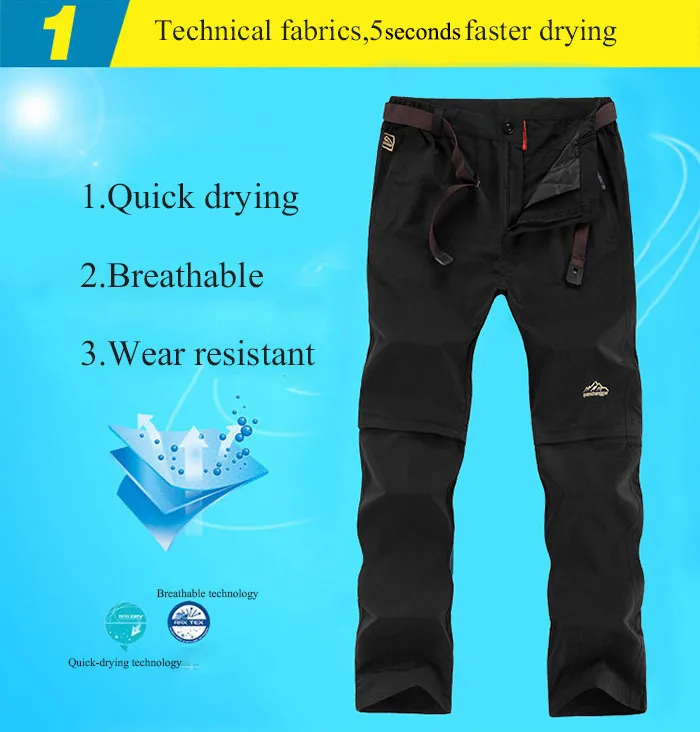 NUONKEO Mens Quick Dry Hiking Pants Removable Sports Shorts For Camping,  Trekking, And Outdoor Activities Waterproof Summer Mens Hiking Trousers PN10  220719 From Xuan01, $20.45