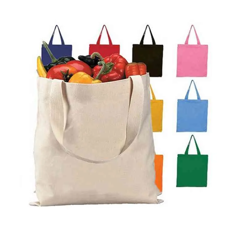Wholale Custom Printed Cttken Canvas Bags Simple Eco Canvas Shopping Sate Satch