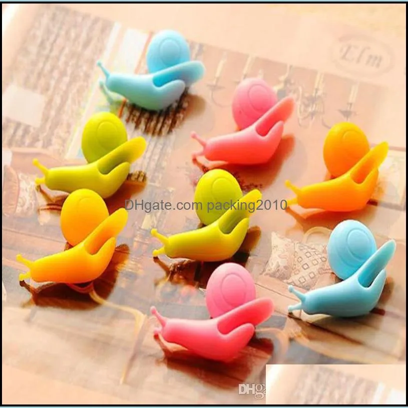 6 Colors to choose Cute Snail Shape Silicone Tea Bag Holder Cup Mug Candy Colors Gift Set GOOD Tea Tools tea infuser LX6026