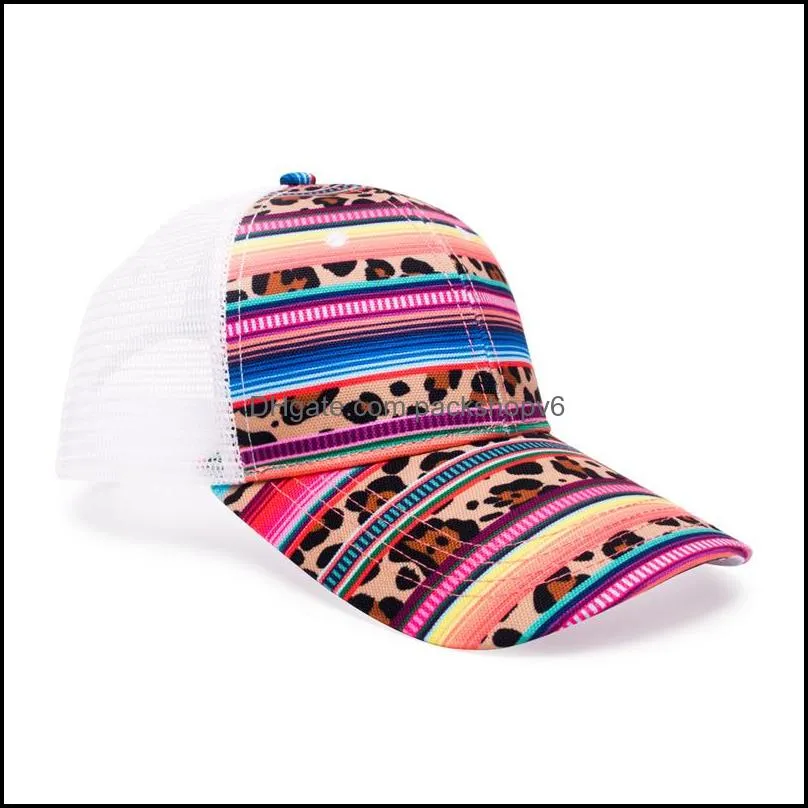 Newest Snake Baseball Hat Cow Print Leopard Sunflower Caps Serape Mesh Cap Fashion Striped cactus Hats Outdoor Sunhat