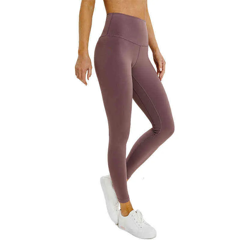 Gym Clothes Women Yoga Leggings Align Yoga Pants Nude High Waist Running fitness Sport Leggings Tight Workout TrousesOMHU