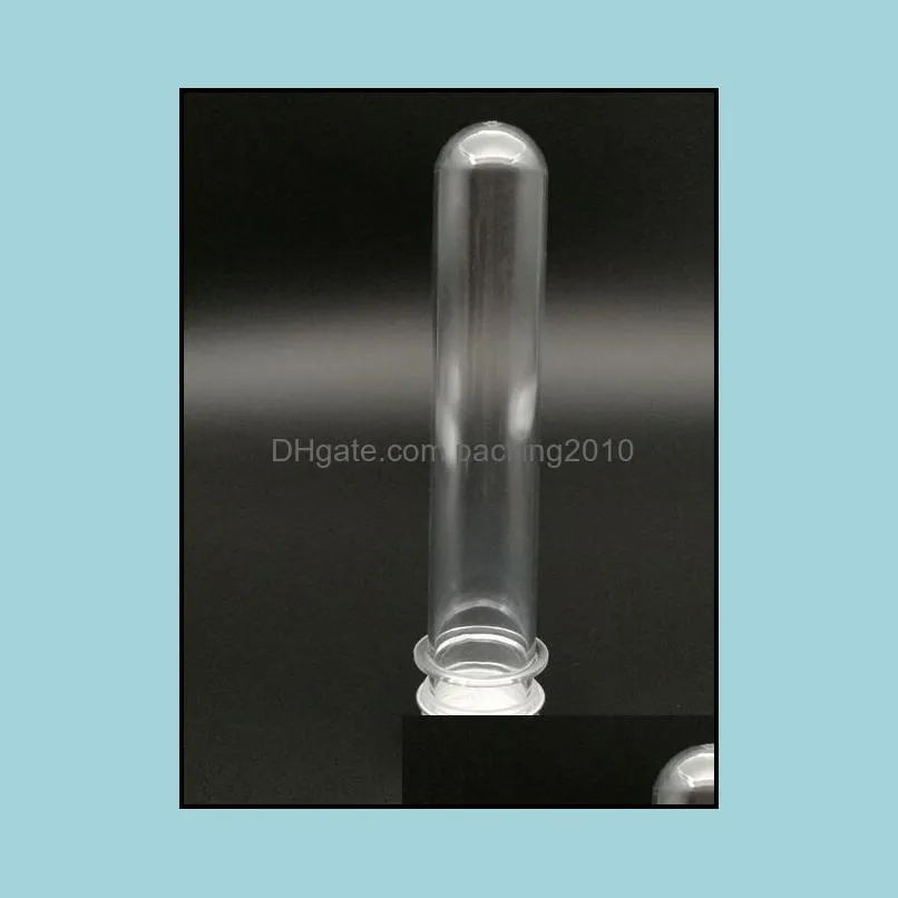 100pcs/lot 40ml Transparent Mask Bath Salt Test PET Tube 40cc Clear Plastic Bottle Cosmetic Tube With Aluminum Cap