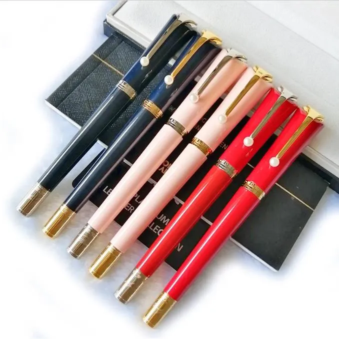 Special Edition Of MM Black/Pink/Red Colors M Fountain Pen With Luxury Pearl Clip Writing Smooth Great Actress