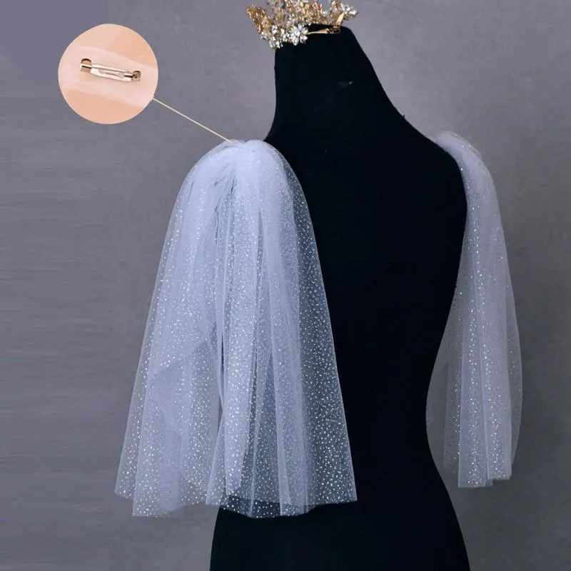 Bérets De Mariage De Mariée Châle Multi Couleur Sheer Wrap Haussement D'or Conception Brillant Épaule Bal Capelet DropshipBérets