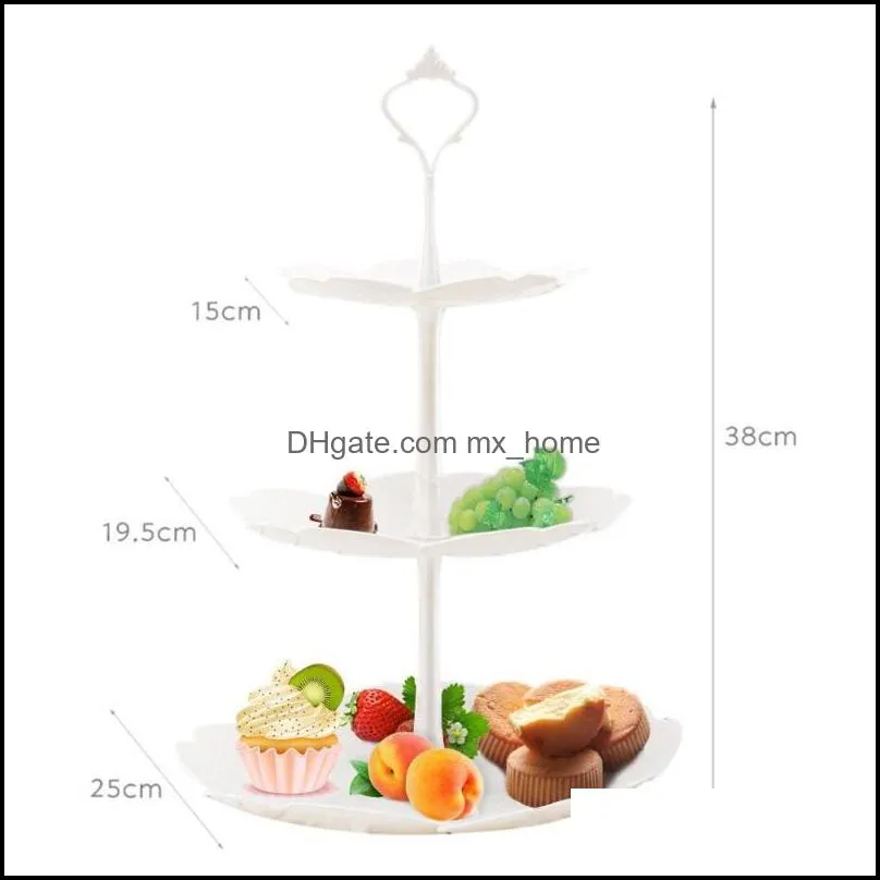 baking & pastry tools cupcake stand 3 tiers cake dessert serving platter for christmas wedding birthday party crafts tower plate ad