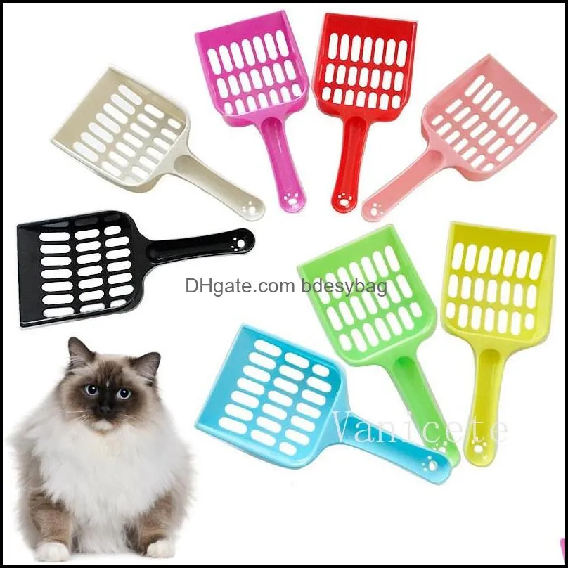 cat litter shovel pet cleanning tool plastic scoop cats sand cleaning products toilet for dog-cat clean feces supplies t9i001789