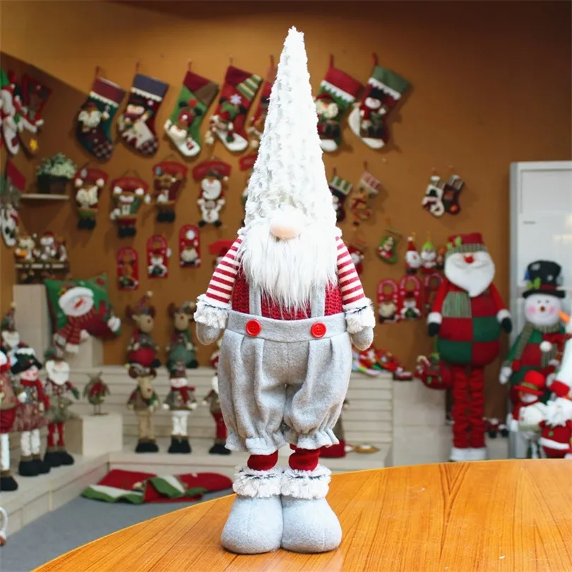 2021 Novas decorações de Natal para casa bonecas de Natal Decorações de árvore de Natal Elk Santa Snowman para decoração de ano novo 201125