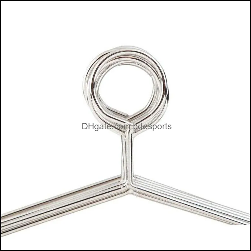 Stainless Steel Clothes Hanger Anti-theft Metal Clothing Hanger for Hotel Used Non Slip Closet Organizer QW7137