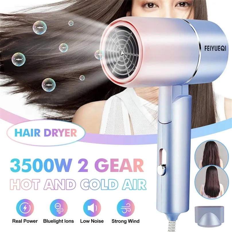 3500W Hair Dryer Salon Dryer 2 gear 220V Strong Wind Cold Wind Air Water Ionic Hammer Blower Electric Hair Dryer 220727
