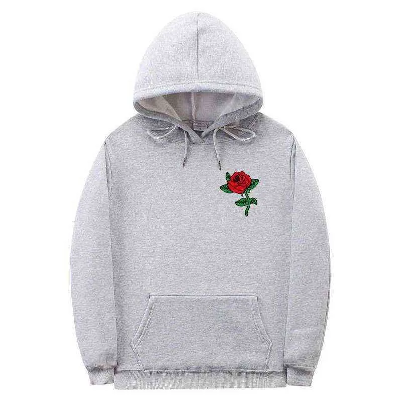 Hip Hop Hoodies Sweatshirt Fashion Rose Flower Print Winter Hoody Streetwear Casual Pullover Male Female Sudaderas Quality Tops (4)