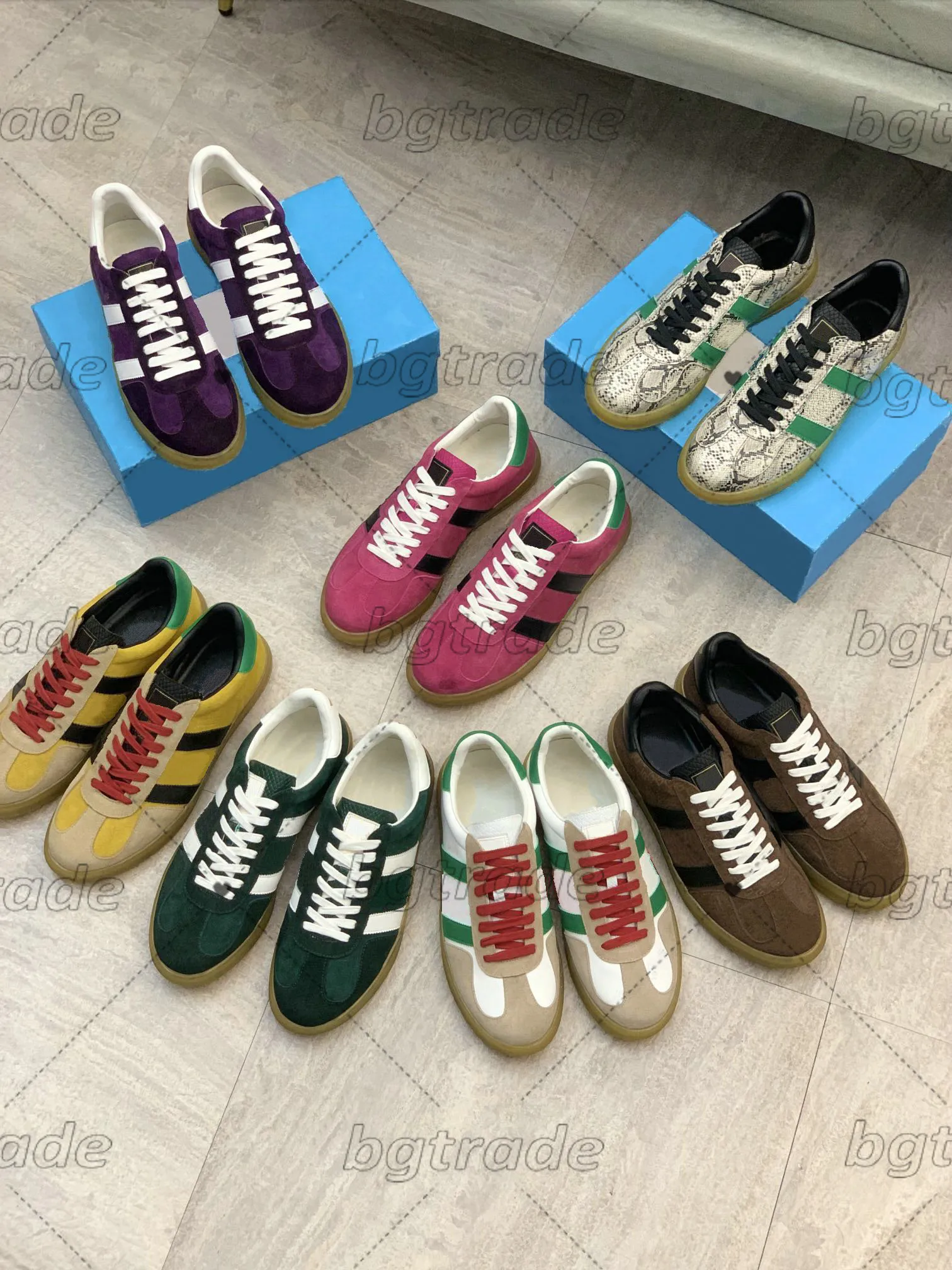 2022 Mens Joint Name Lace-up Sneaker Luxury Leather Clover Shoes Italy Casual Outdoor Sports Running Trainers Sneakers