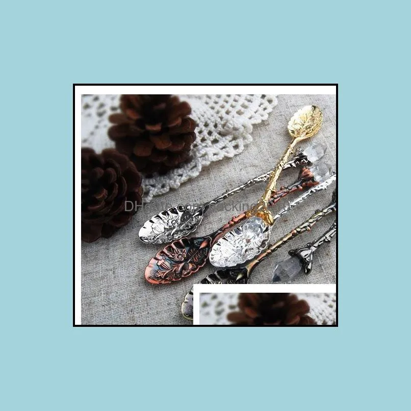 Coffee Tea Tools Vintage Style Metal Spoons for Dessert Ice cream Scoop