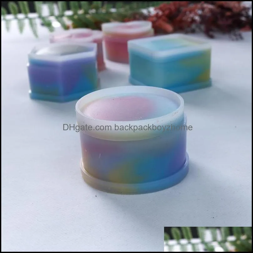 DIY Hexagonal Storage Box Mould Crystal Drop Glue Mirror Plum Blossom Love Silicone Moulds Baking Molds Bakeware Cake Mould