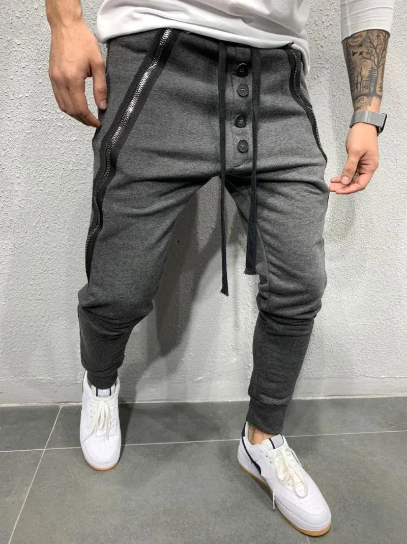 الرجال السراويل الرجال ركض سستة غير محددة الشارع الشهير sweatpants اللياقة البدنية الملابس العرق