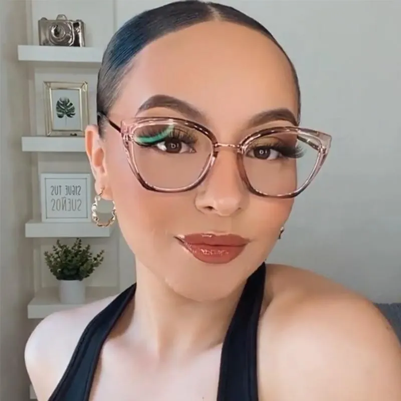 Fashion Clear Leopard Presbyopia Eyeglasses TR90 Cat Eye Glasses Frames Anti Blue Light Computer Reading Diopters 0 600Sunglasse 1 176 DHgate
