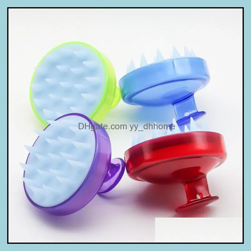 shampoo scalp massage brush comfortable silicone hair washing comb body bath spa slimming massage brushes personel health wq476