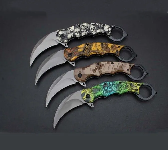 FA33 Karambit Claw Kniv 5Cr15Mov Blad Steel +G10 Handle Tactical Rescue Pocket Folding Claw Knives Jakt EDC Survival Tool Knives