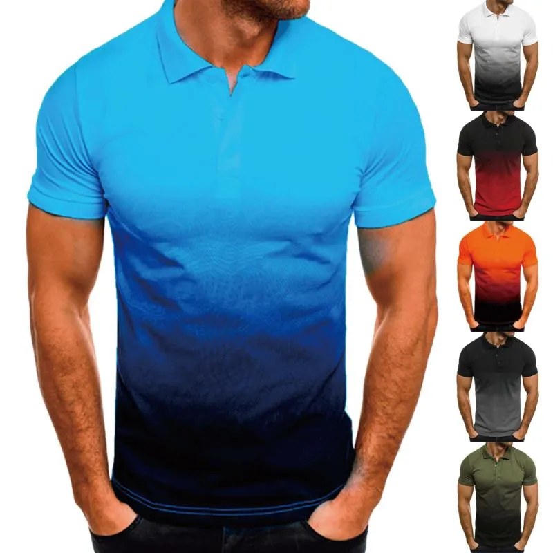 Men's Polos Men Mens Shirt Short Sleeve Golf Shirts Contrast Color Business Summer Streetwear Casual Fashion Daily Tops