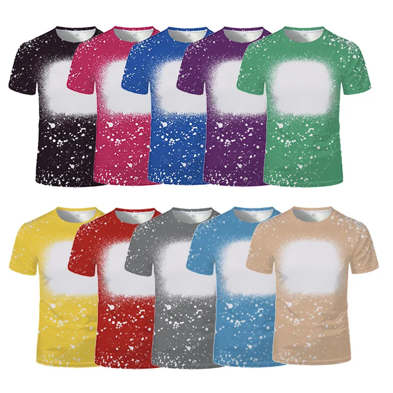 Articles de fête Chemises de sublimation pour hommes Femmes Transfert de chaleur Blanc DIY Chemise T-shirts en gros