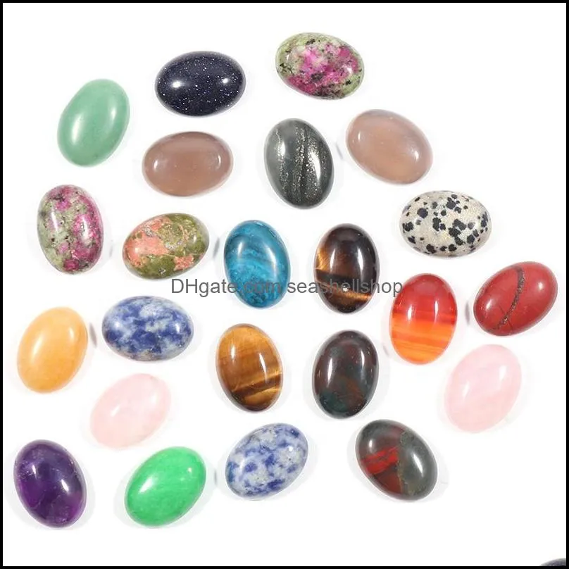 13x18mm natural quartz agates crystal stone cabochon oval loose beads cabochon gemstone for diy ring earrings jewelry making