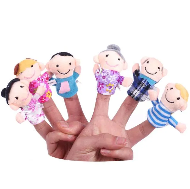 Finger Puppets Baby Mini Animals Educational Hand Cartoon Animal Plush doll Finger Puppets theater Plush Toys for Children Gifts