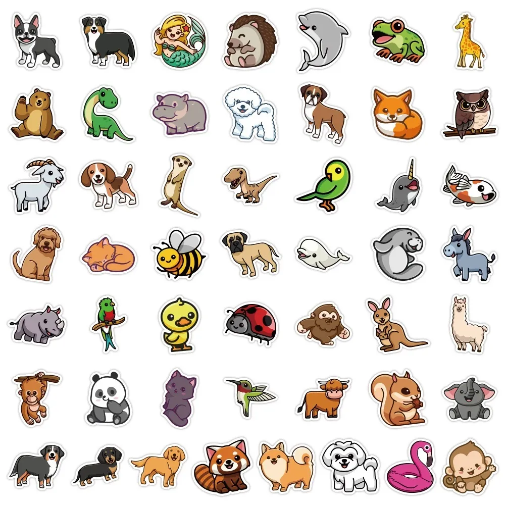 100 Pieces of Cute Animal Stickers for Kids. Waterproof Vinyl Sticker -  Aestheti