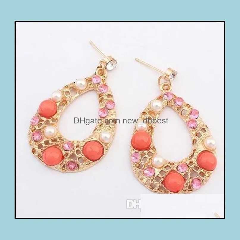 earrings for woman statement design new korean crystal drop earring rhinestone geometric pearl bohemian earrings