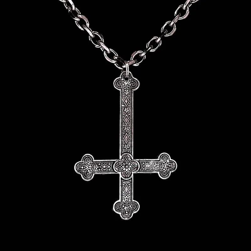 Satanic cross pendant discount