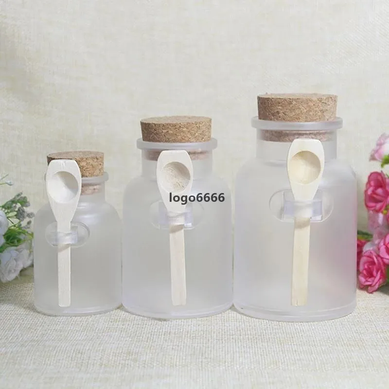 Sublimation Bath Salt Containers Matte Plastic ABS Round Bottles With