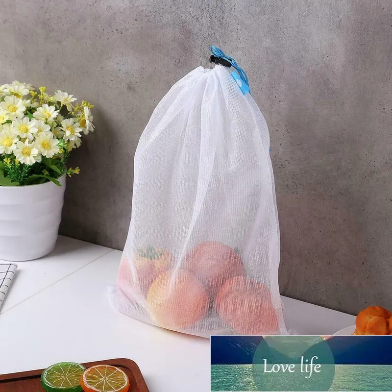 Fruit Vegetable Produce Bags 5pcs/set Reusable Mesh Toys Sundries Storage Organizer Food Storage Packaging Bag Home Kitchen Tool